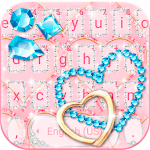 Cover Image of Download Girly Pink Heart Keyboard Them  APK