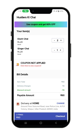 groShipps - Food Delivery App Screen 3