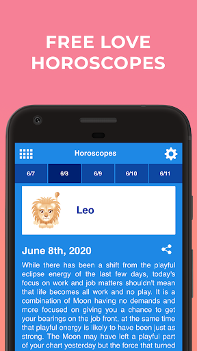 Android application Love Horoscopes screenshort