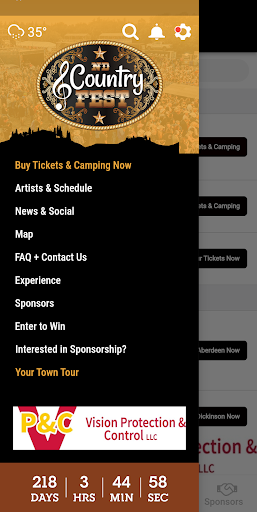 Android application ND Country Fest screenshort