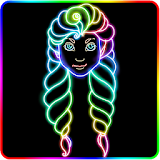 Glowii: Easy Neon Doodle Drawing and Coloring icon