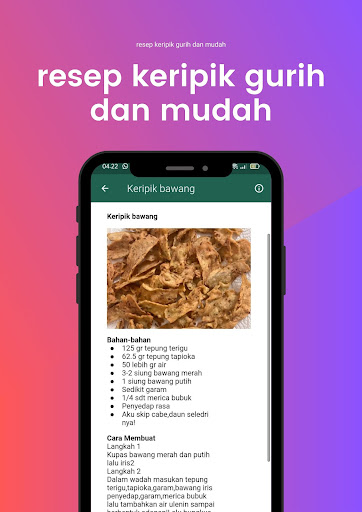 resep keripik gurih dan mudah Screen 3