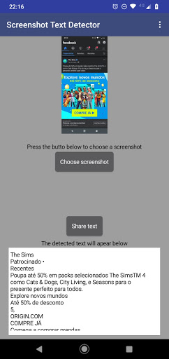 Screenshot Text Detector Screen 2