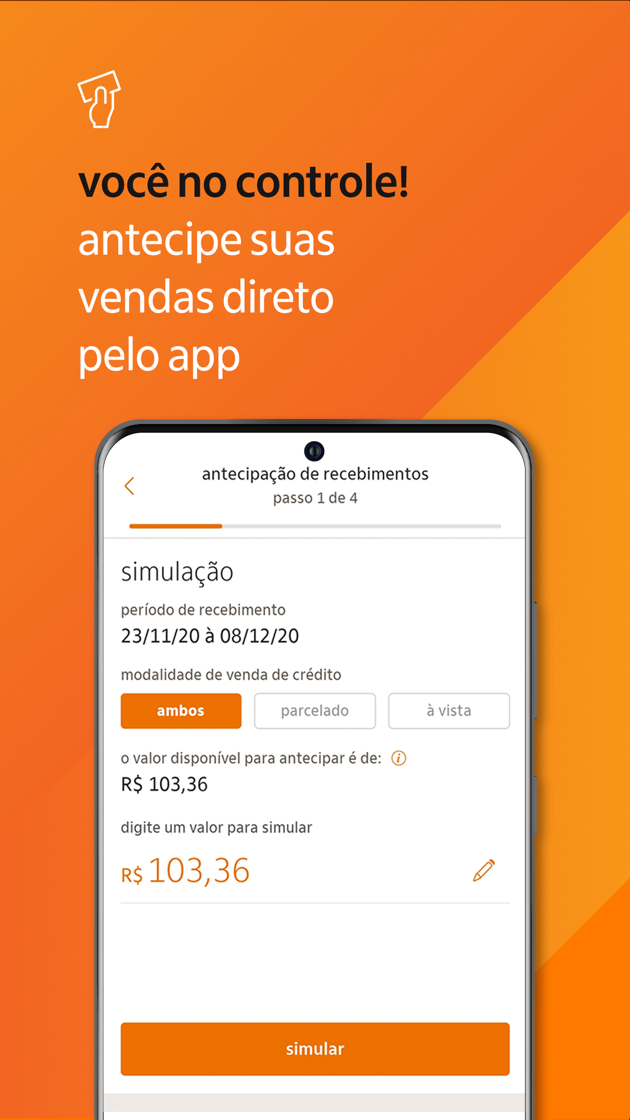 Android application Rede: maquininha do Itaú screenshort