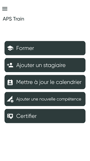 Android application APS Train screenshort