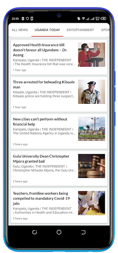 Android application Uganda News Today screenshort