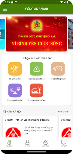 Android application Công an huyện Ea Kar screenshort
