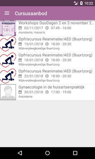 Android application Medicamus Academie nascholing screenshort
