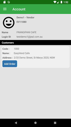 EasyVend Orders Screen 2