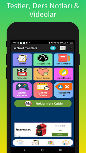 Android application 8. Sınıf Test Çöz Tüm Dersler screenshort