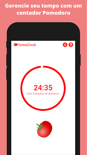 Android application PomoClock - Timer Pomodoro screenshort