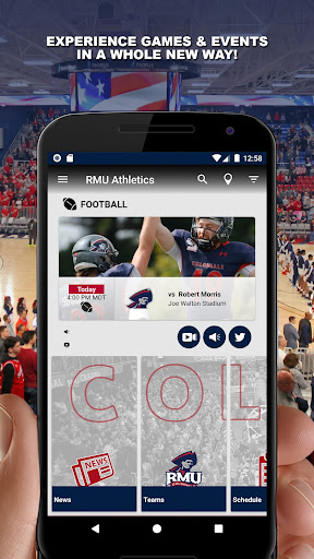 Android application RMU Athletics Gameday screenshort