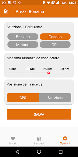 Prezzo Benzina, Gasolio, GPL e Metano