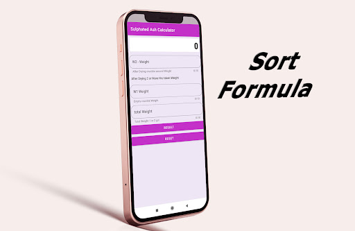 pharma-sulphate ash calculator Screen 3