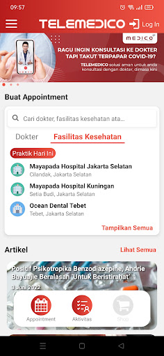 Android application Telemedico screenshort