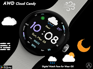 AWD Cloud Candy watchface screenshot 5