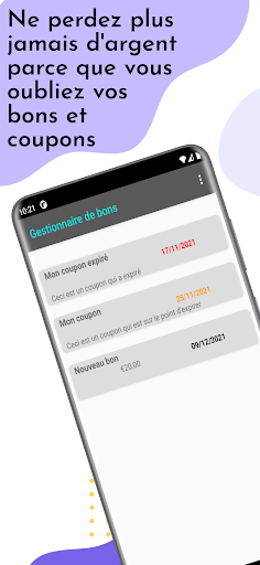 Aperçu de l'application