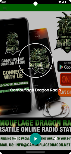 Android application CAMOUFLAGE DRAGON RADIO screenshort