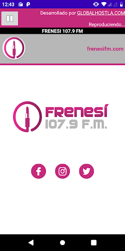 Android application FRENESI 107.9 FM screenshort
