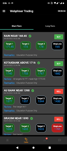 Webphiser Trading App Screen 3