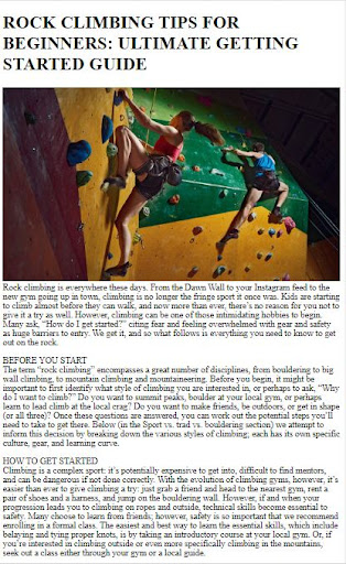 Rock Climbing Techniques Tips Screen 3