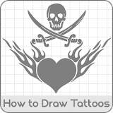 How to draw tattoos  -  Tattoo design maker 2018 icon