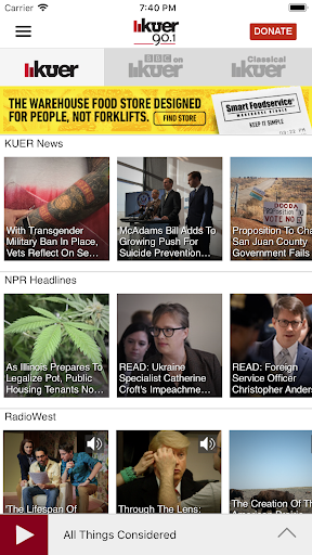 KUER Public Radio App Screen 2