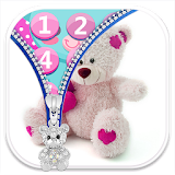 Teddy Bear Lock Screen Zipper icon