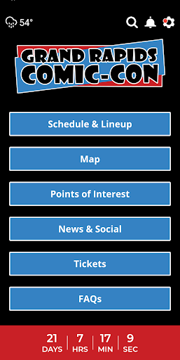 Android application Grand Rapids Comic Con screenshort