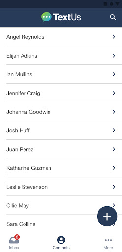 TextUs Screen 2