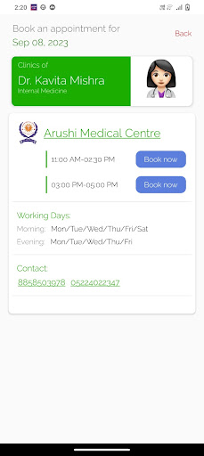 Arushi Medical Centre Screen 3
