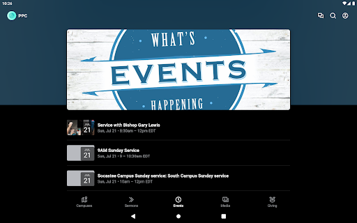 Screenshot of Palmetto Pointe Church