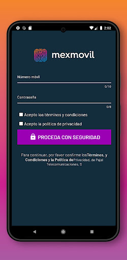 Android application mexmovil screenshort