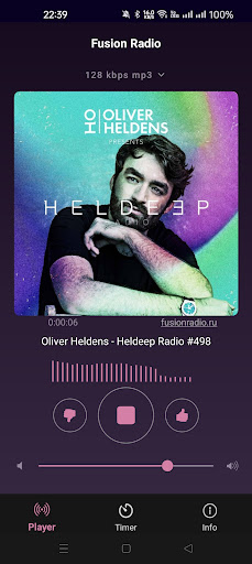 Android application Fusion Radio screenshort