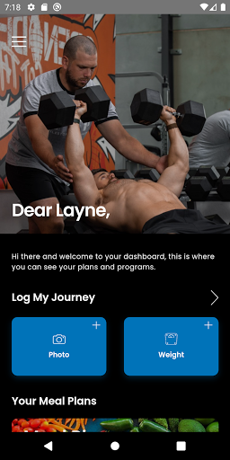 Android application Milestone Strength screenshort