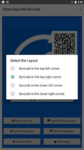 Share App with Barcode Screen 3