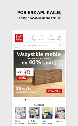 Android application Black Red White screenshort