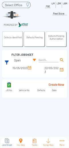 Tyre Scan Screen 2