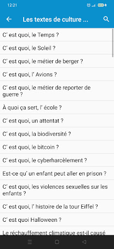 Textes français Screen 2