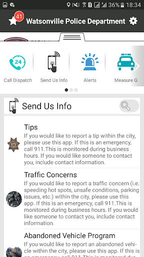 Watsonville Police Department Screen 3