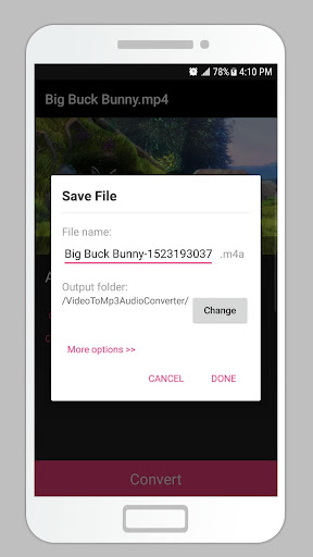 Screenshot of Video To Mp3 Audio Converter