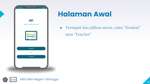 Android application Mobile Exam Room - SMANSAGO screenshort