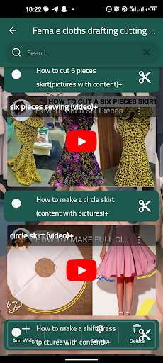 Android application Clothing, Sewing Studio screenshort