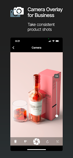 Android application Camera Overlay for Business screenshort