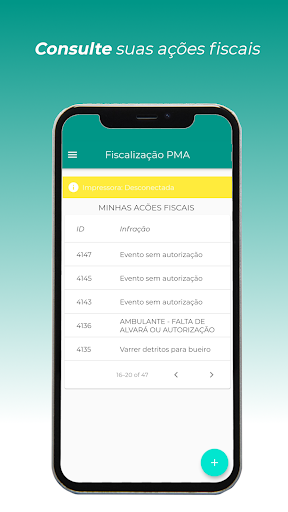 Android application Fiscalização PMA screenshort