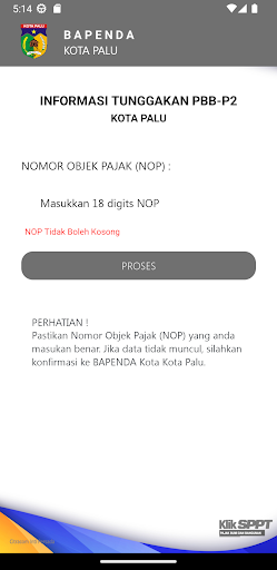 KlikSPPT - Kota Palu