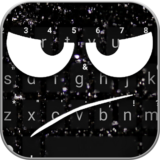Black Angry Face Keyboard Them logo