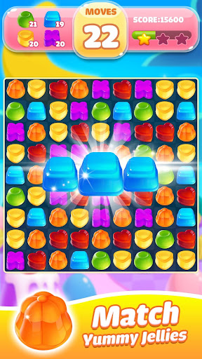 Android application Jelly Jam Crush- Match 3 Games screenshort