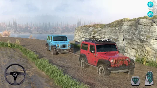 trò chơi xe jeep 4x4 trên bùn