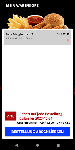 Android application Da Bella Italia screenshort